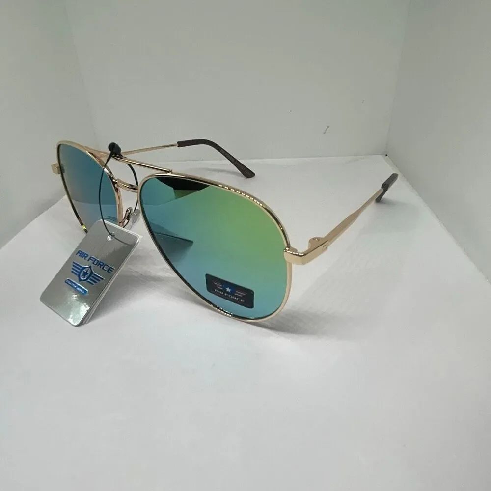 Air Force Mirrored Aviator Series Sunglasses – Classic Pilot Style UV Protection